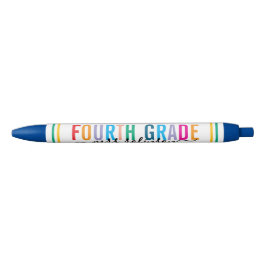Colorful Fourth Grade Teacher Pen with Custom Name Kugelschreiber