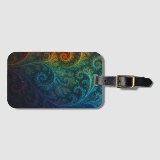 Colorful Fractal Gepäckanhänger (Vorderseite (Horizontal))