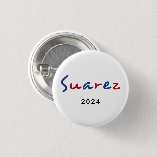 Colorful Francis Suarez 2024 Skripttext Button (Vorne & Hinten)