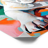 Colorful French Bulldog Painting – Abstract Pop Ar Poster (Ecke)