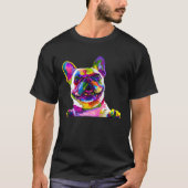 Colorful frenchie  french bulldog owner T-Shirt (Vorderseite)