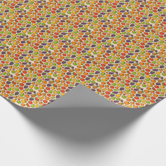 Colorful fruits patterned geschenkpapier (Ecke)