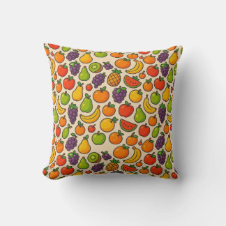 Colorful fruits patterned kissen