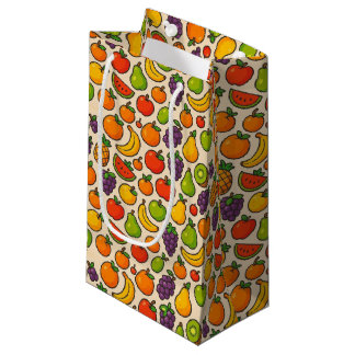 Colorful fruits patterned kleine geschenktüte