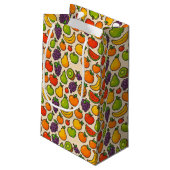 Colorful fruits patterned kleine geschenktüte (Rückseite Schrägansicht)