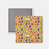 Colorful fruits patterned magnet (Vorderseite/Rückseite)