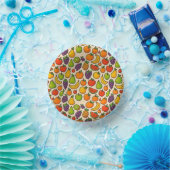 Colorful fruits patterned pappteller (Party)