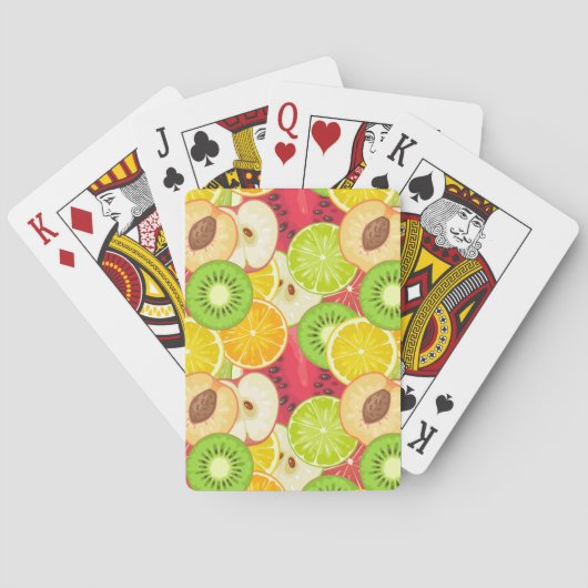 Colorful Fun Fruit Pattern Spielkarten (Rückseite)