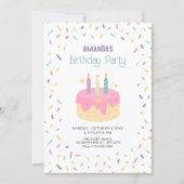 Colorful Fun playful birthday cake Einladung (Vorderseite)