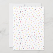 Colorful Fun playful birthday cake Einladung (Rückseite)