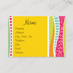 Colorful Funky Business Card— Visitenkarte