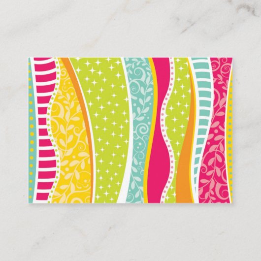 Colorful Funky Business Card— Visitenkarte (Rückseite)