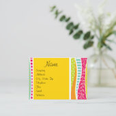 Colorful Funky Business Card— Visitenkarte (Stehend Vorderseite)