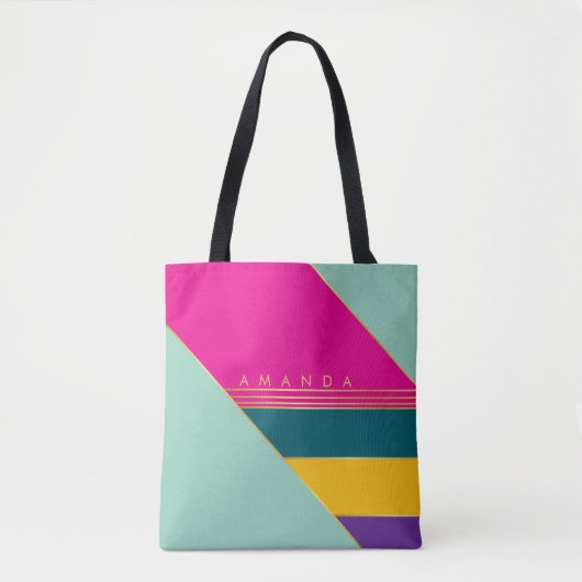 Colorful Funky Stylish Chic Trendy Tasche (Vorderseite)