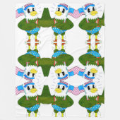 Colorful Funny Bird Pattern Kids Throw Blanket Fleecedecke (Vorderseite)