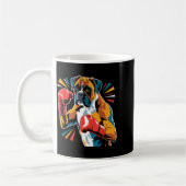 Colorful Funny Boxing Dog Lovers Kickboxing Boxer Kaffeetasse (Links)