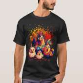 Colorful Funny Chicken Art T-Shirt (Vorderseite)