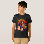 Colorful Funny Chicken Art T-Shirt (Vorne ganz)