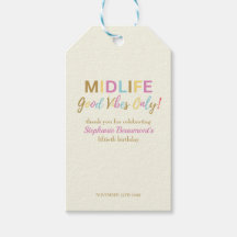 Colorful Funny Midlife Good Vibes 50th Birthday