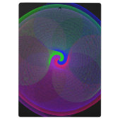 Colorful Fused Center Geometric Clipboard Klemmbrett (Rückseite)