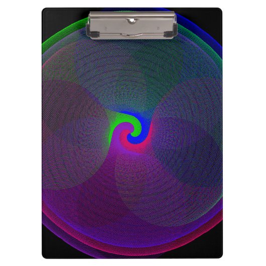 Colorful Fused Center Geometric Clipboard Klemmbrett (Vorderseite)