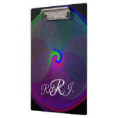 Colorful Fused Center Geometric Clipboard Klemmbrett (Links)