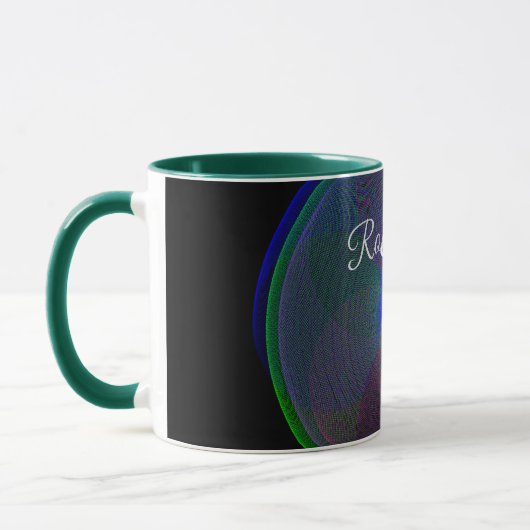 Colorful Fused Center Geometric Coffee Mug Tasse (Links)