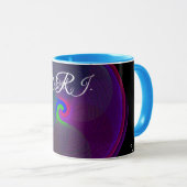 Colorful Fused Center Geometric Coffee Mug Tasse (VorderseiteRechts)