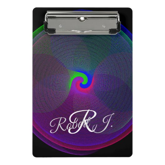 Colorful Fused Center Geometric Mini Clipboard Mini Klemmbrett (Vorderseite)