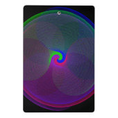 Colorful Fused Center Geometric Mini Clipboard Mini Klemmbrett (Rückseite)