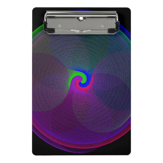 Colorful Fused Center Geometric Mini Clipboard Mini Klemmbrett (Vorderseite)