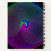 Colorful Fused Center Geometric Spiral Notebook Notizblock (Rückseite)