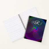 Colorful Fused Center Geometric Spiral Notebook Notizblock (Innenseite)