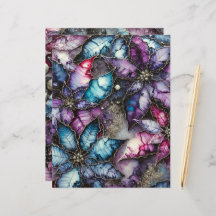 Colorful Galaxy Alkohol Tinte Poinsettia Scrapbook