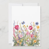 Colorful Garden Boho Wildblume Hochzeit Einladung (Rückseite)