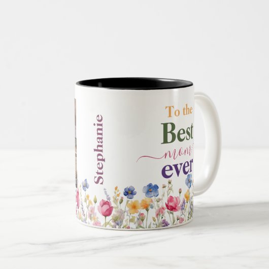 Colorful Garden Boho Wildblumen Tasse zum Mutterta (VorderseiteRechts)