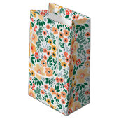 Colorful Garden Bouquet Pattern Kleine Geschenktüte (Rückseite Schrägansicht)