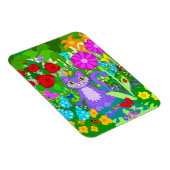 Colorful Garden Cat Art Fantasy Blume Ladybugs Magnet (Rechte Seite)