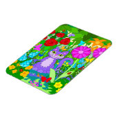 Colorful Garden Cat Art Fantasy Blume Ladybugs Magnet (Linke Seite)