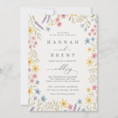 Colorful Garden Floral Wedding Invitation Einladung (Vorderseite)