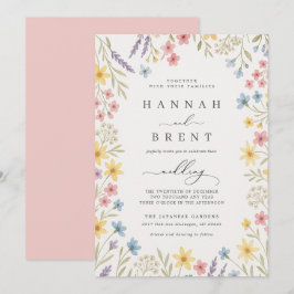 Colorful Garden Floral Wedding Invitation Einladung