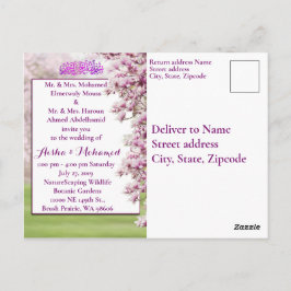 Colorful Garden Islamische Hochzeit Einladung Postkarte