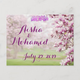 Colorful Garden Islamische Hochzeit Einladung Postkarte