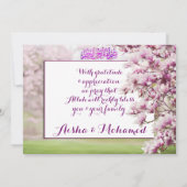 Colorful Garden Islamische Hochzeit Vielen Dank Dankeskarte (Rückseite)