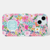 Colorful Garden Monogrammed Case-Mate iPhone Hülle (Rückseite (Horizontal))