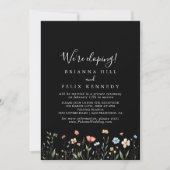 Colorful Garden wildflower Elopement Reception Einladung (Vorderseite)
