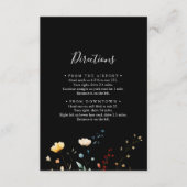 Colorful Garden wildflower Wedding Directions Begleitkarte (Vorderseite)