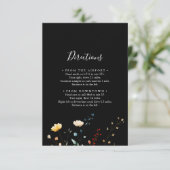 Colorful Garden wildflower Wedding Directions Begleitkarte (Stehend Vorderseite)
