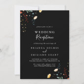 Colorful Garden wildflower Wedding Reception Einladung (Vorderseite)