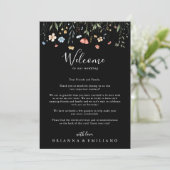 Colorful Garden Wildflower Wedding Welcome Letter (Stehend Vorderseite)